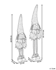 Kétdarabos karácsonyi dekoráció szett SUNDOM 69-93/81-111 cm Gnóm Zöld_1179962