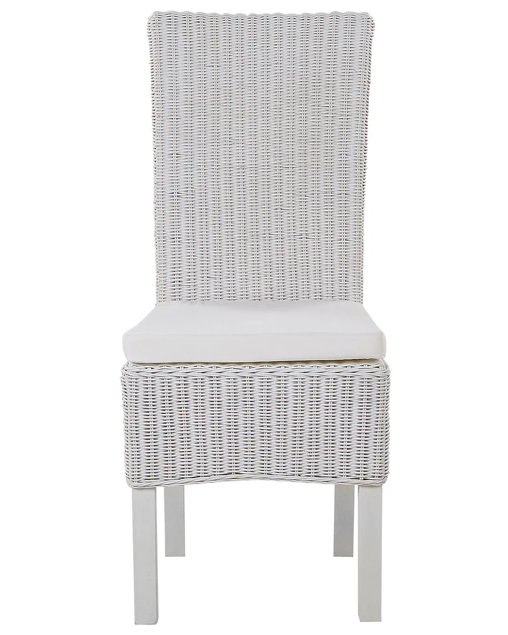 Set of Dining Chairs ANDES Rattan White