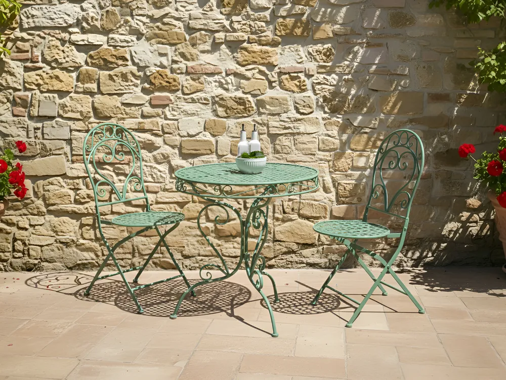 Bistro Set ALBINIA Metal Green_1021535