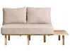 2-seters bouclesofa med bord beige SALO_932583