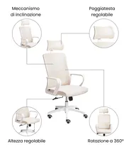 Sedia da ufficio MONARCH Beige_1073741