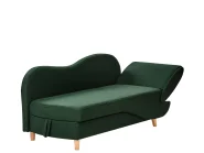 Right-Hand Chaise Longue MERI with Storage Faux Linen Green_940232