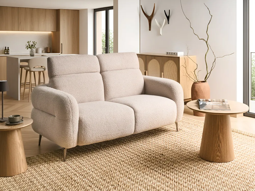 Sofa dla 2 osób ARTUNA Boucle Beżowy