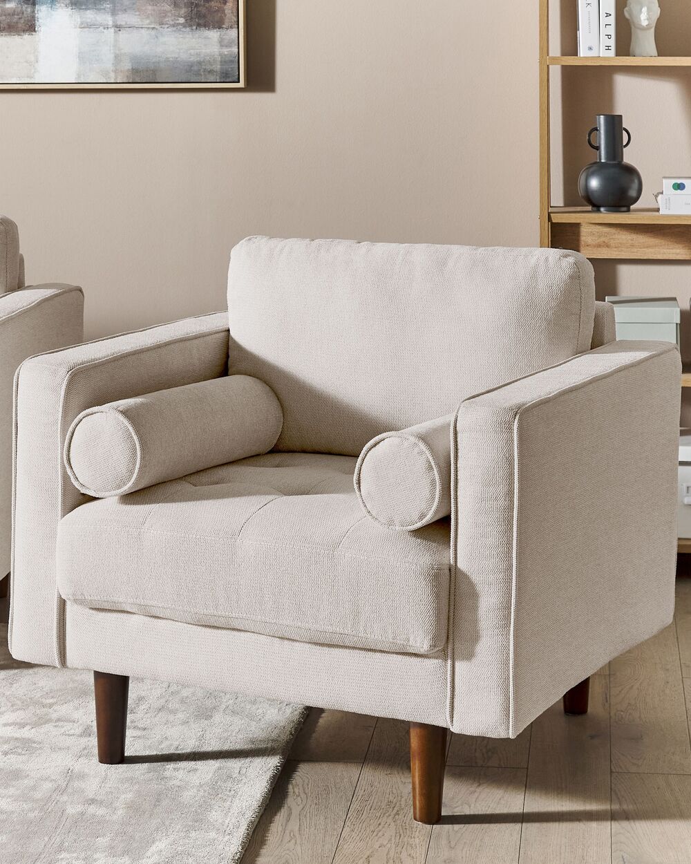 Sessel NURMO Stoff Hellbeige