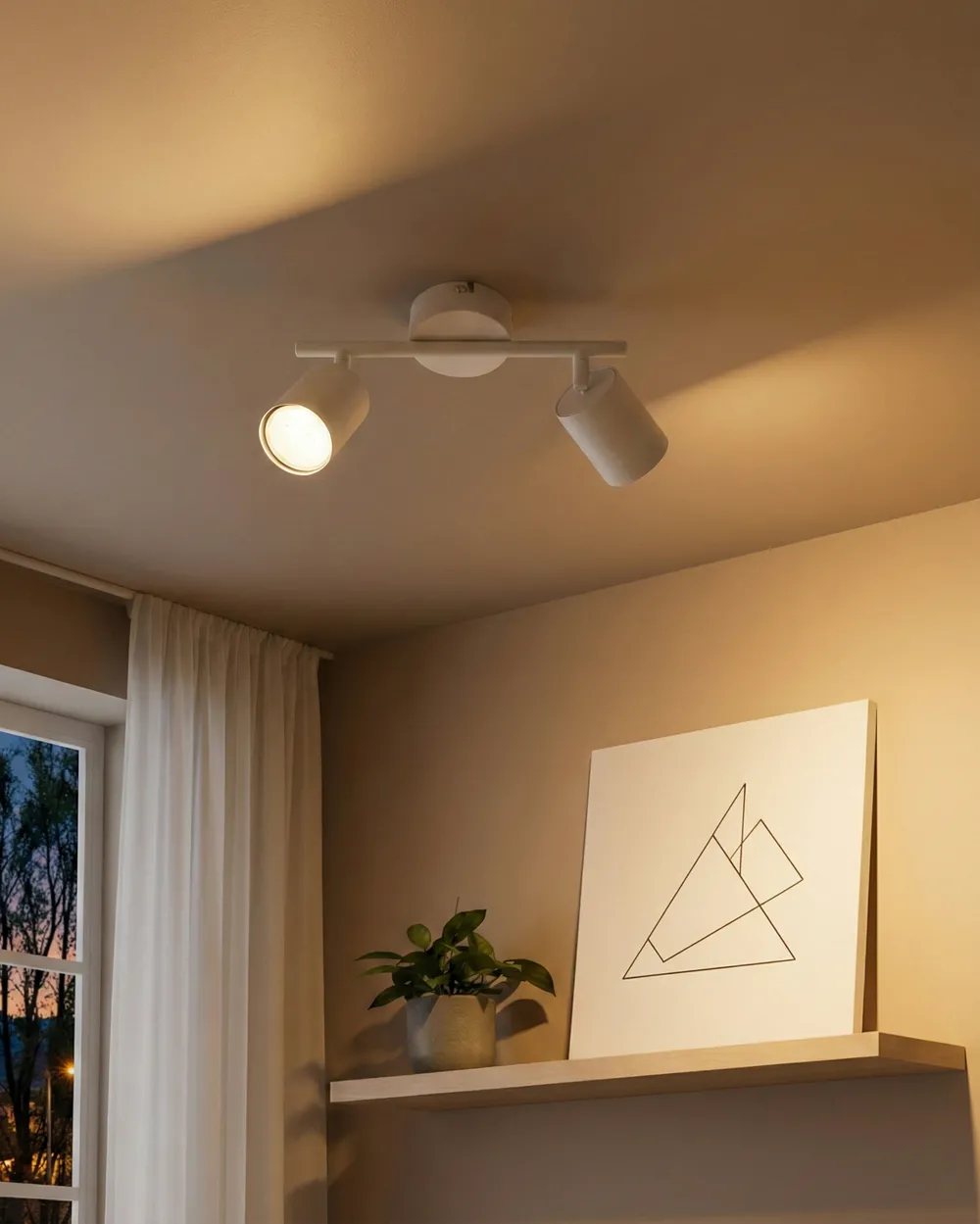 Lampa spot 2-punktowa NYANDO Metal Biały