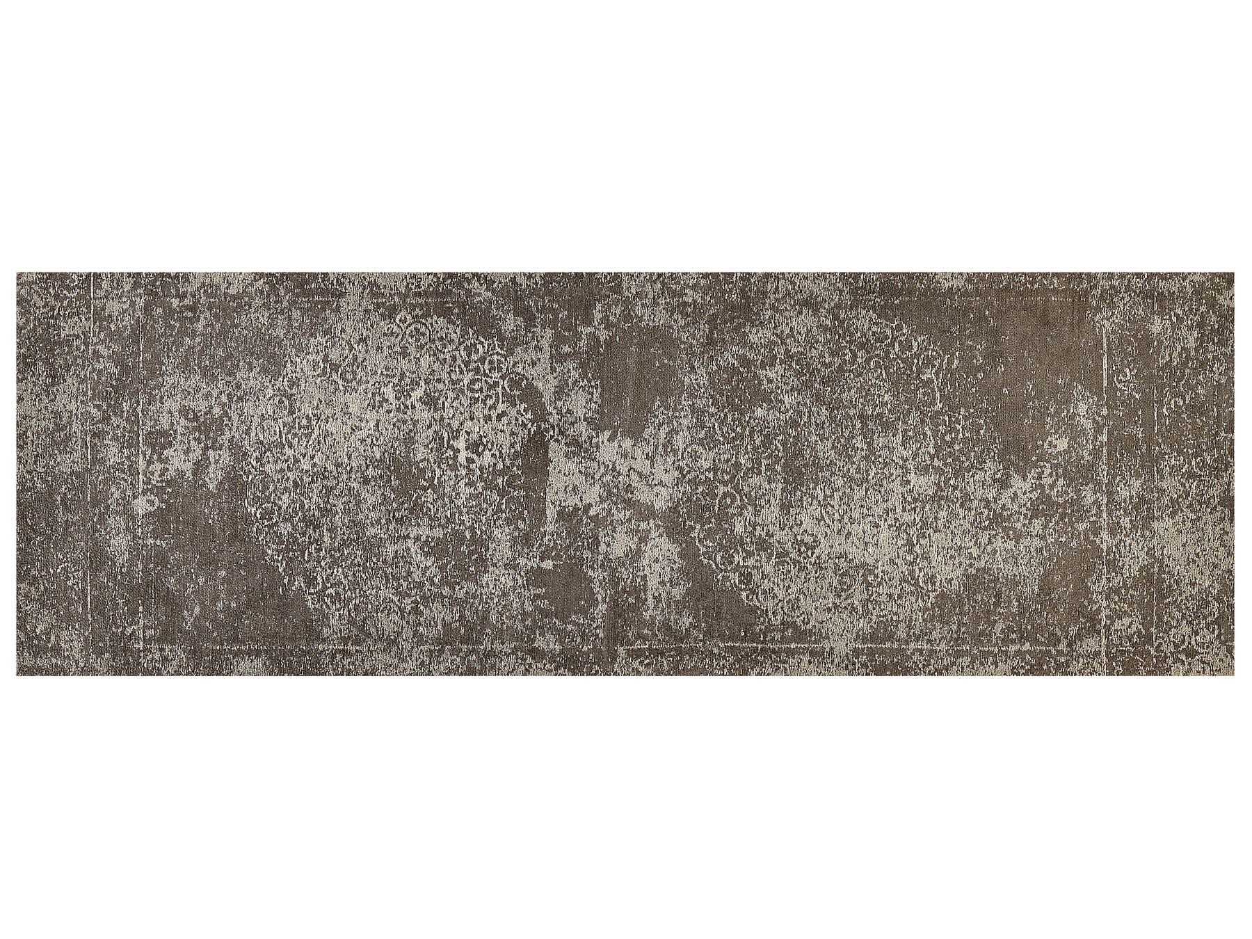 Vloerkleed katoen taupe/grijs 60 x 180 cm BEYKOZ_747501