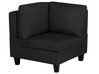 5 Seater U-Shaped Modular Fabric Sofa with Ottoman Black FEVIK_781337