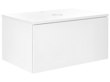 Bathroom Wall Mounted Cabinet 80 x 52 cm White ALIZRA