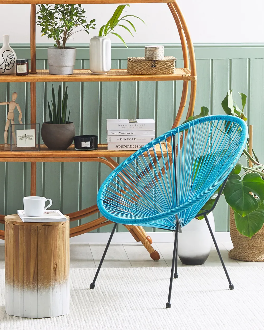 Set di 2 sedie da giardino ACAPULCO II Rattan sintetico (PE) Blu_813804