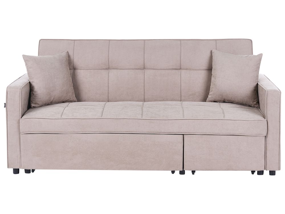 Schlafsofa 3-Sitzer GLOMMA Stoff Taupe