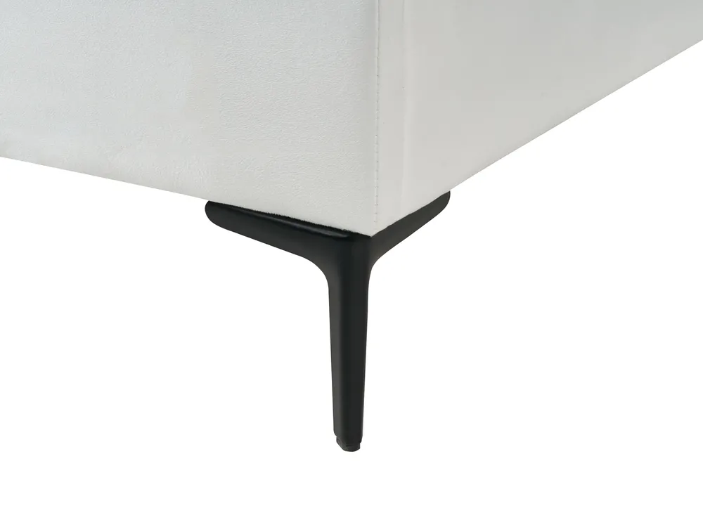 Cama infantil Coroa Veludo RUBIAN 90 x 200 cm Com luzes LED Branco_962152