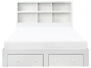 Bed with Storage Drawers TARARE White 160 x 200 cm (EU King Size)_1033156