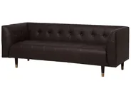 Divano 3 posti BYSKE Pelle naturale Marrone scuro_715310