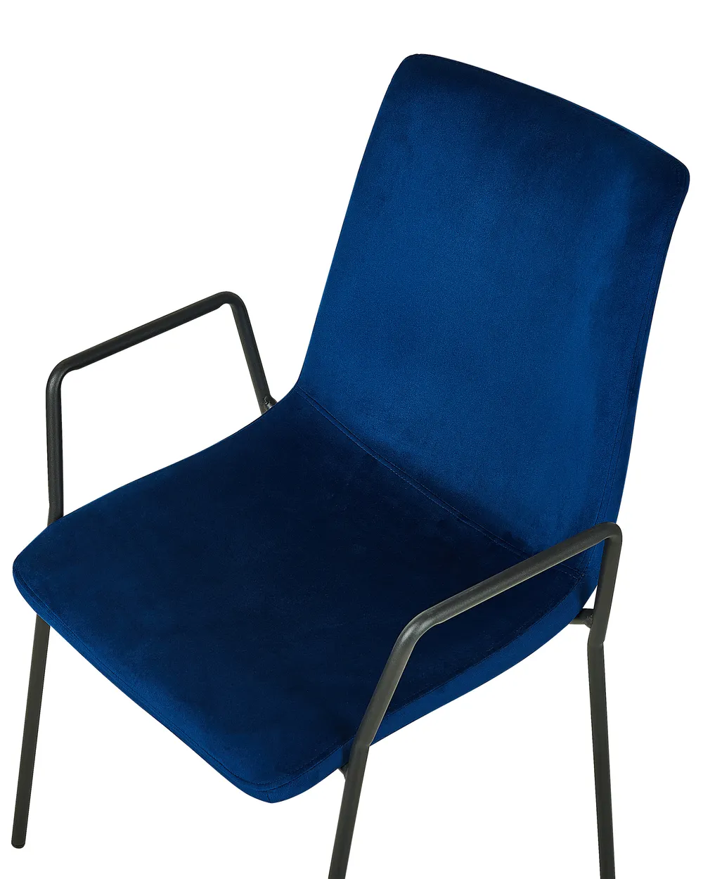 Set di 2 sedie da pranzo JEFFERSON Velluto Blu scuro_788551