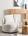Swivel Armchair DALBY Boucle White