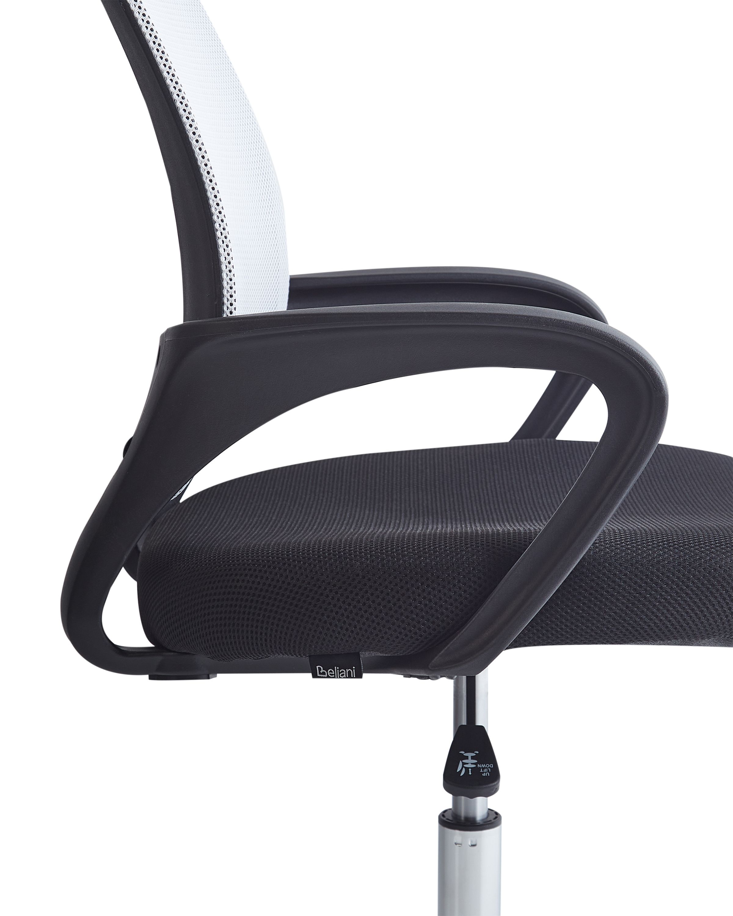 Chair Bw Office Chair SOLID Black/ White | Beliani.co.uk