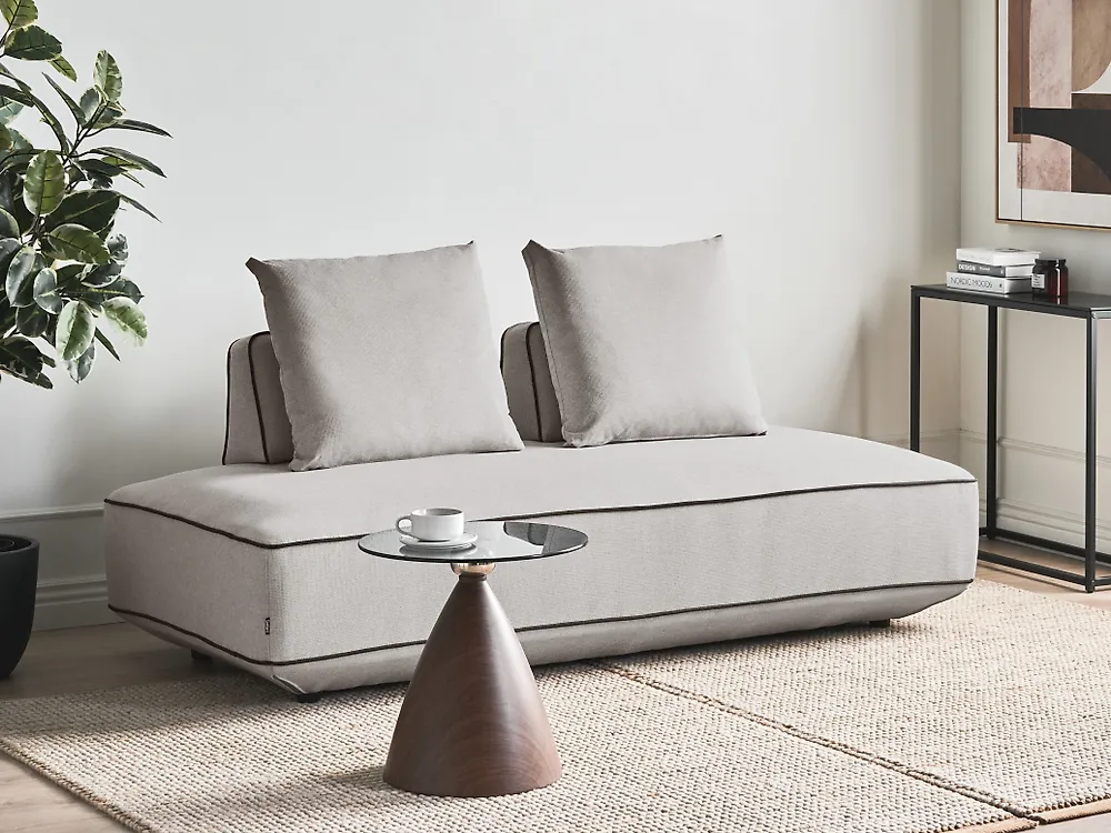 Chaise longue SEILLANS Tela Gris claro_1184112
