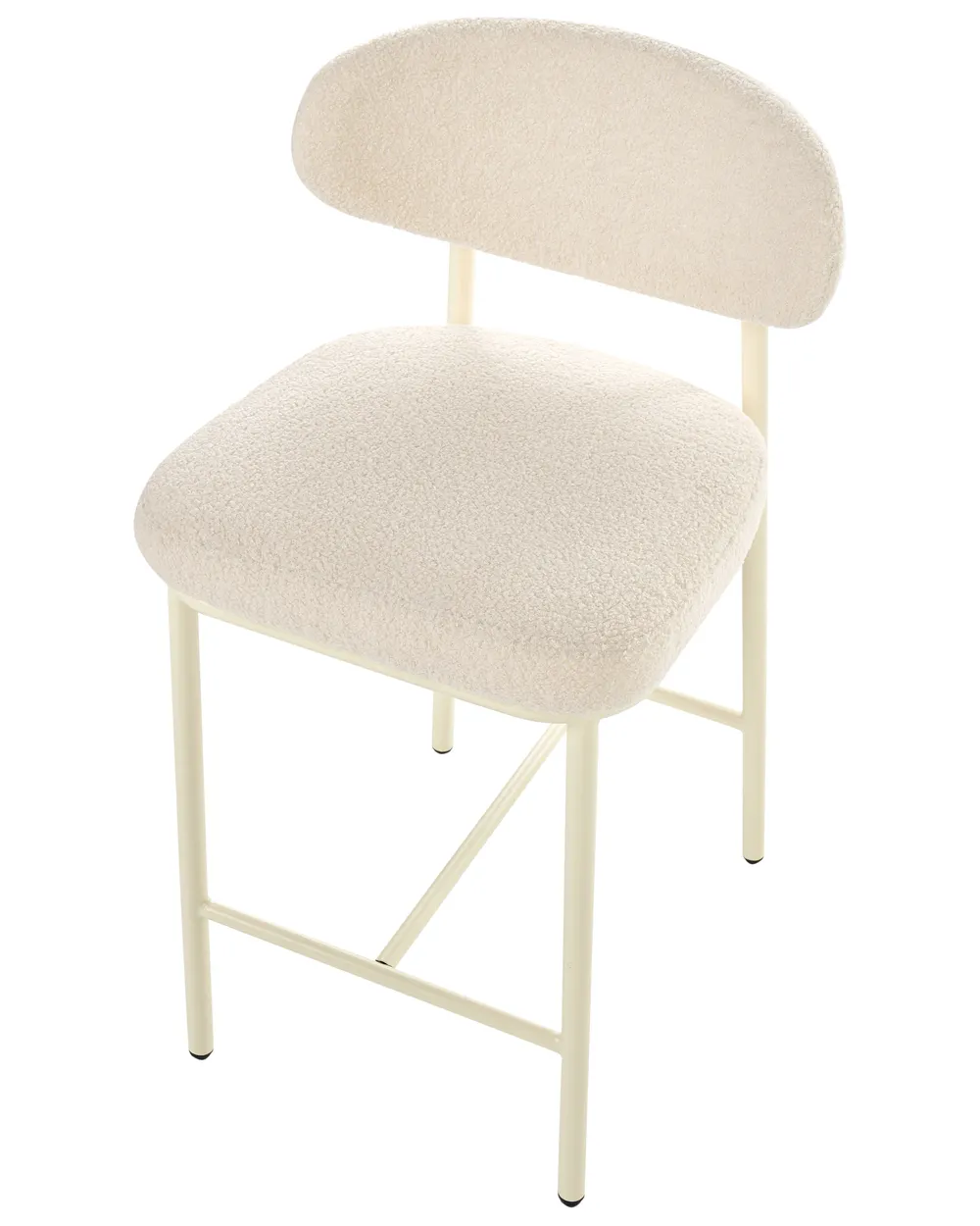 Set of 2 Bar Chairs UNITY Boucle Light Beige_1041200