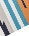 Kelim Teppich Baumwolle mehrfarbig 80 x 300 cm geometrisches Muster Kurzflor NORATUS_869456