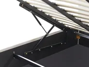 Bett mit Stauraum CHALLANS Stoff Cremeweiß 140 x 200 cm_1019667