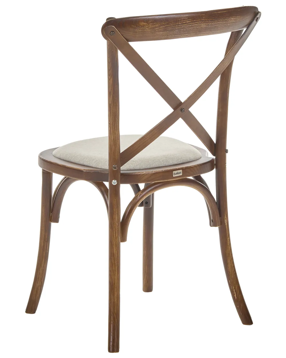 Set van 2 stoelen LYONS Hout Donkerbruin/beige_1095658