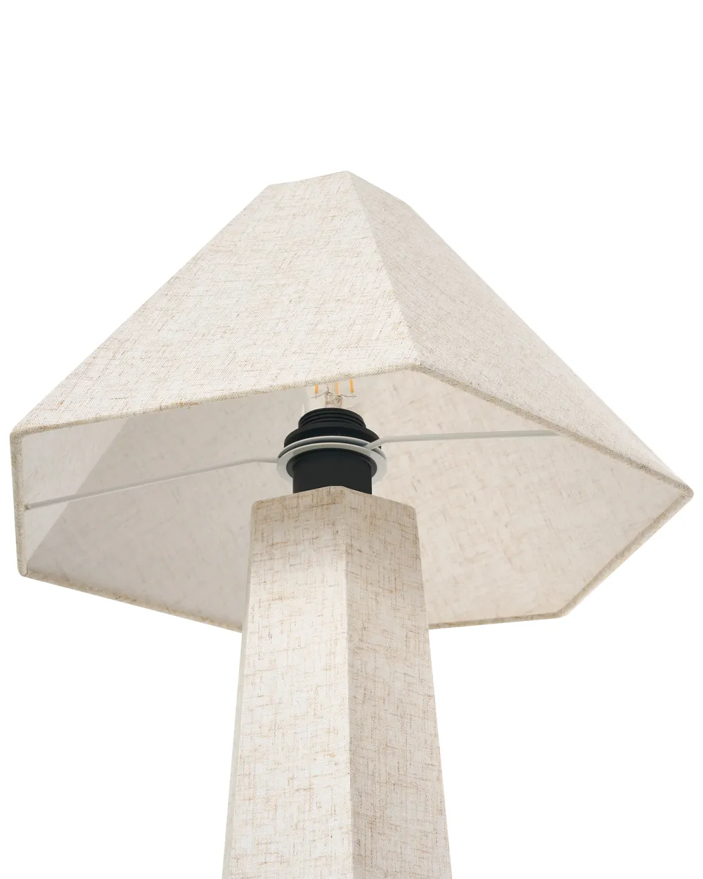 Floor Lamp DEMBI Faux Linen Light Beige_1017144