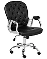 Desk Chair PRINCESS Faux Leather Black
