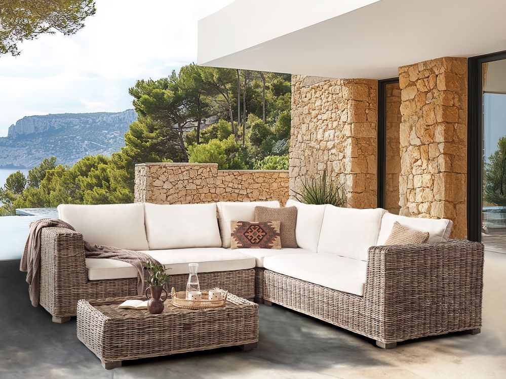 Table Seater Rattan Sofa Sorrento' Grey Seater Lounge Set With Coffee Table  Stool