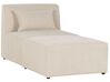 Chaise longue en velours côtelé beige LEMVIG_875131