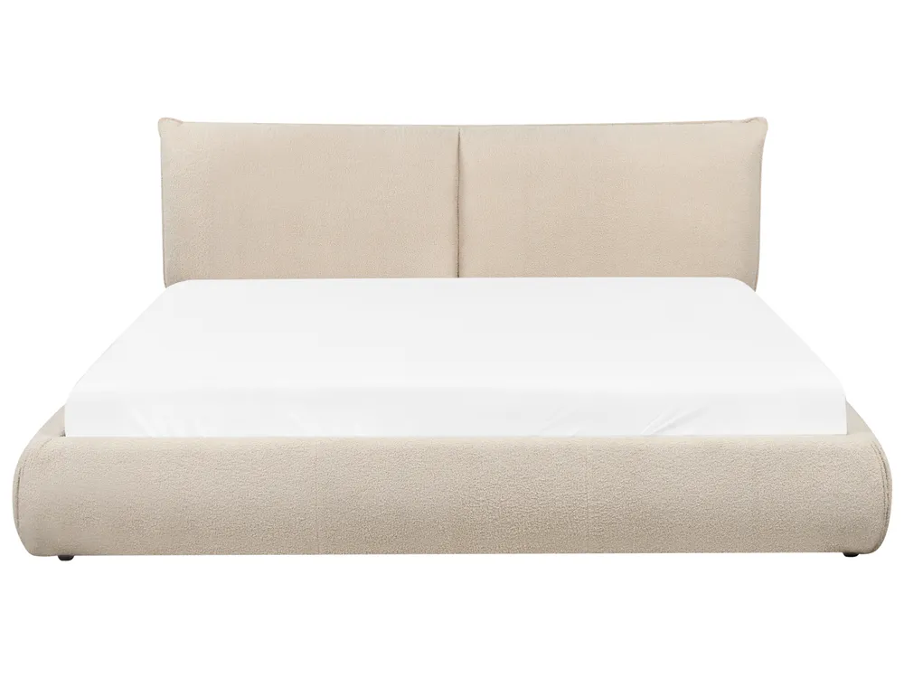 Waterbed Boucle VINAY 180 x 200 cm (EU Super King) Light Beige_969381