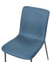 Lot de 4 chaises en tissu bleu foncé GLENDIVE _929015