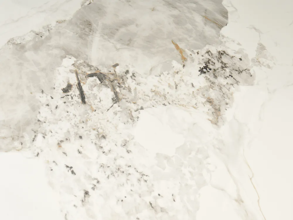 Dining Table CLARENCE White Marble 120 cm 70 cm Ceramic_1001826