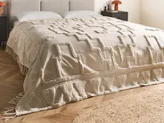 Blanket CHACK Cotton 200 x 220 cm Beige_1073801