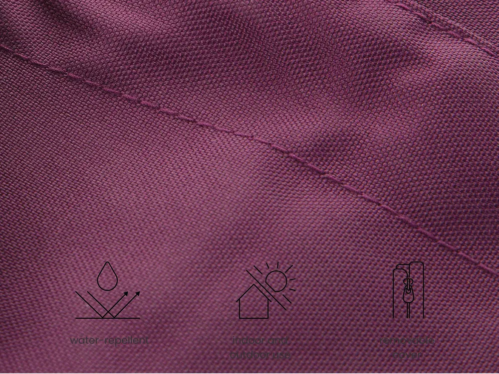 Bean Bag 300 L FUZZY 140 cm 180 cm Purple_1005157