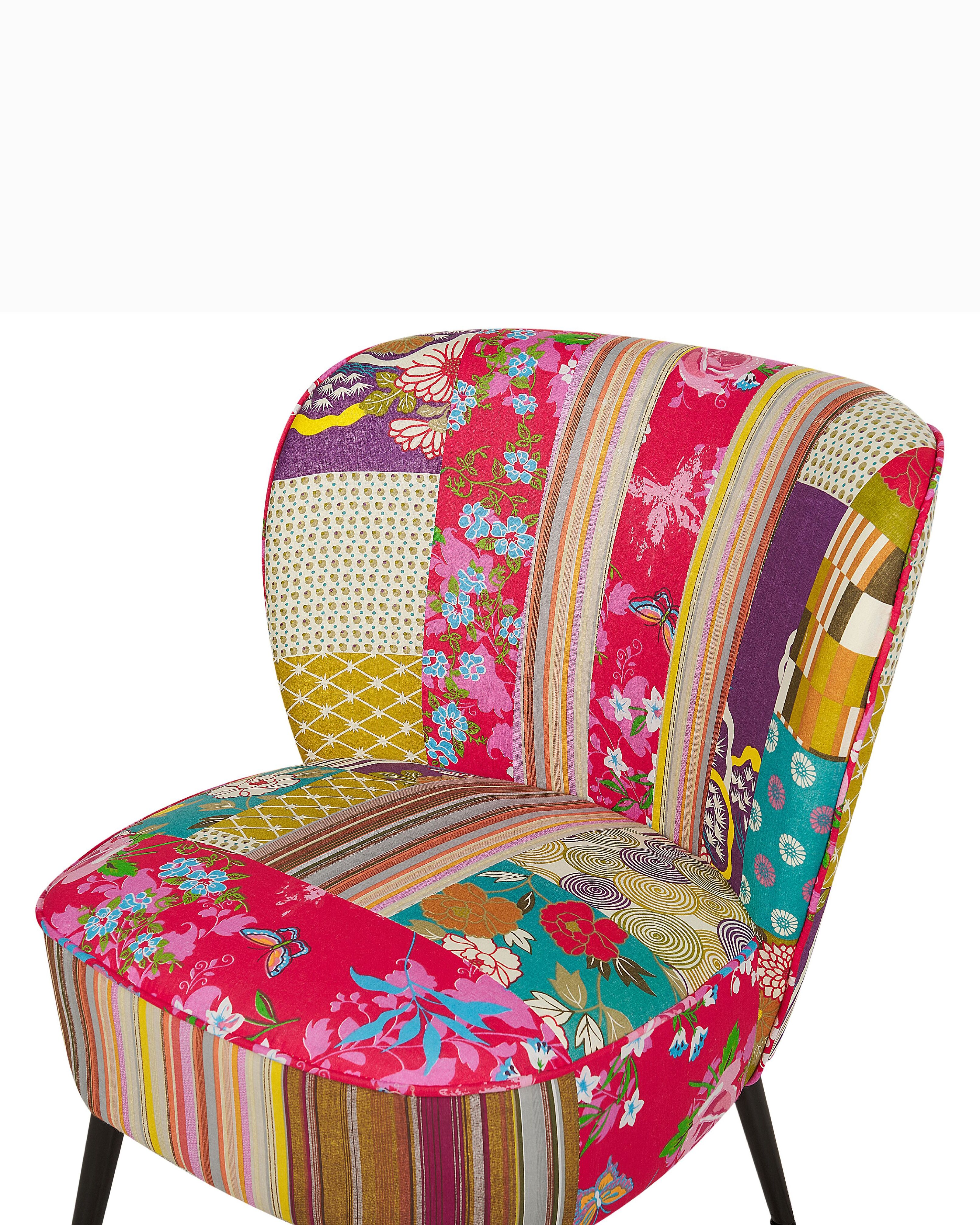 Fauteuil VOSS Tissu Multicolore Beliani fr fauteuil-voss-tissu-multicolore-beliani-fr