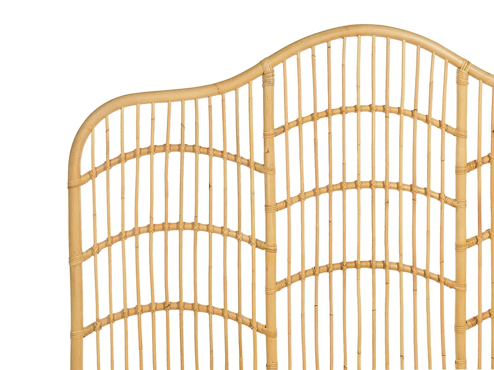 Bed Rattan DOMEYROT 180 x 200 cm (EU Super King) Light Brown_868979