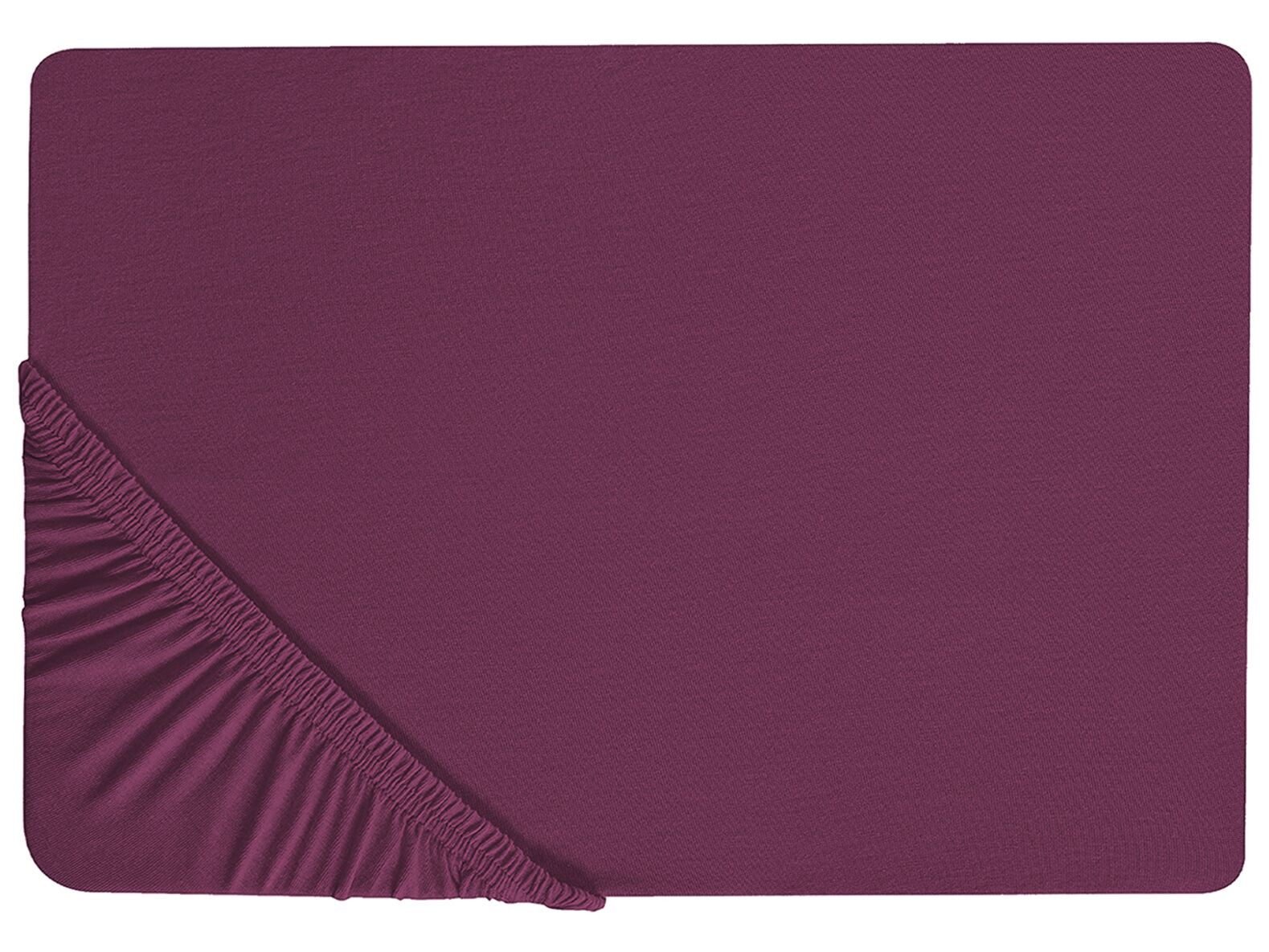 Drap-housse en coton 200 x 200 cm rouge bordeaux JANBU_845829