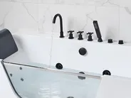 Vasca idromassaggio angolare CAHUITA 160 x 75 cm Bianco_1029533