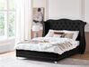 Zamatová posteľ 180 x 200 cm čierna AYETTE_764938