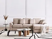 Corner Sofa KOHLO Fabric Taupe Left Hand_1178985