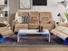 3-istuttava sohva sametti sähkösäädettävä hiekanruskea BERGEN_835279