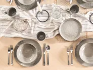 Set di 8 piatti piani COSTMARY Gres porcellanato Grigio_986583