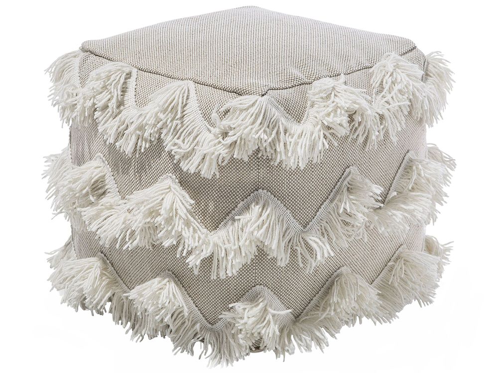 Pouf NASHIK Baumwolle Beige