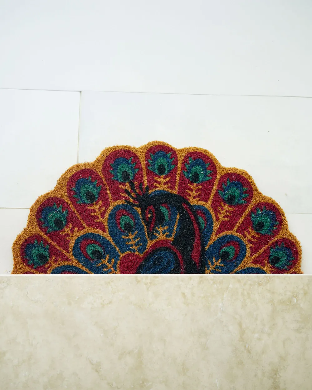 Doormat NULATO Multicolour 45 x 75 cm Peacock Coir_1107132