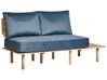 2 Seater Fabric Sofa with Table Blue SALO_932598