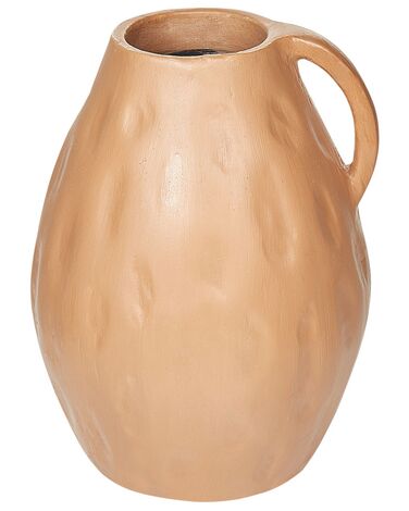 Terracotta Decorative Vase 40 cm Beige KULIM