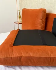 Bed Velvet MELLE 160 x 200 cm (EU King Size) Orange_1017566