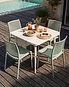 Set of 4 Garden Chairs ILLUMANI Light Green