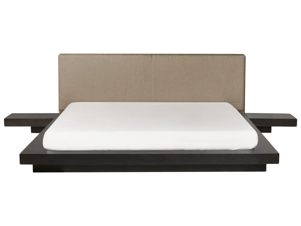 Bed Boucle ZEN 160 x 200 cm (EU King Size) Dark Ash Wood_1080124