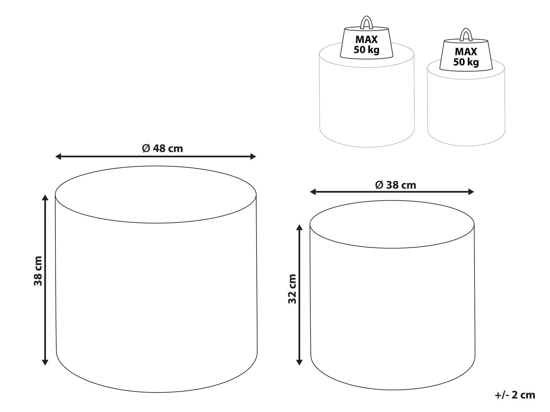 Set of 2 Coffee Tables White MANTI_961827 Set of 2 Coffee Tables White MANTI_961827